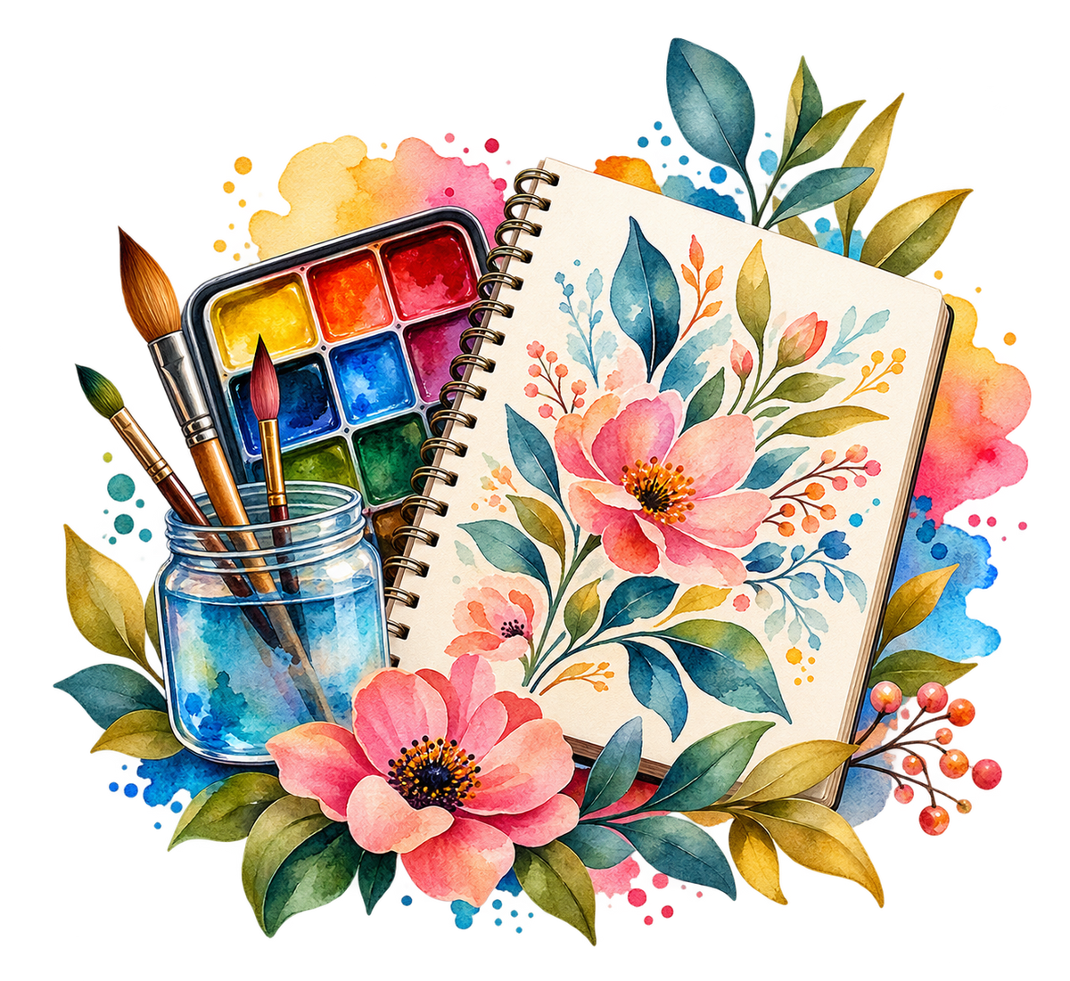Decorative Watercolor Illustration Notes