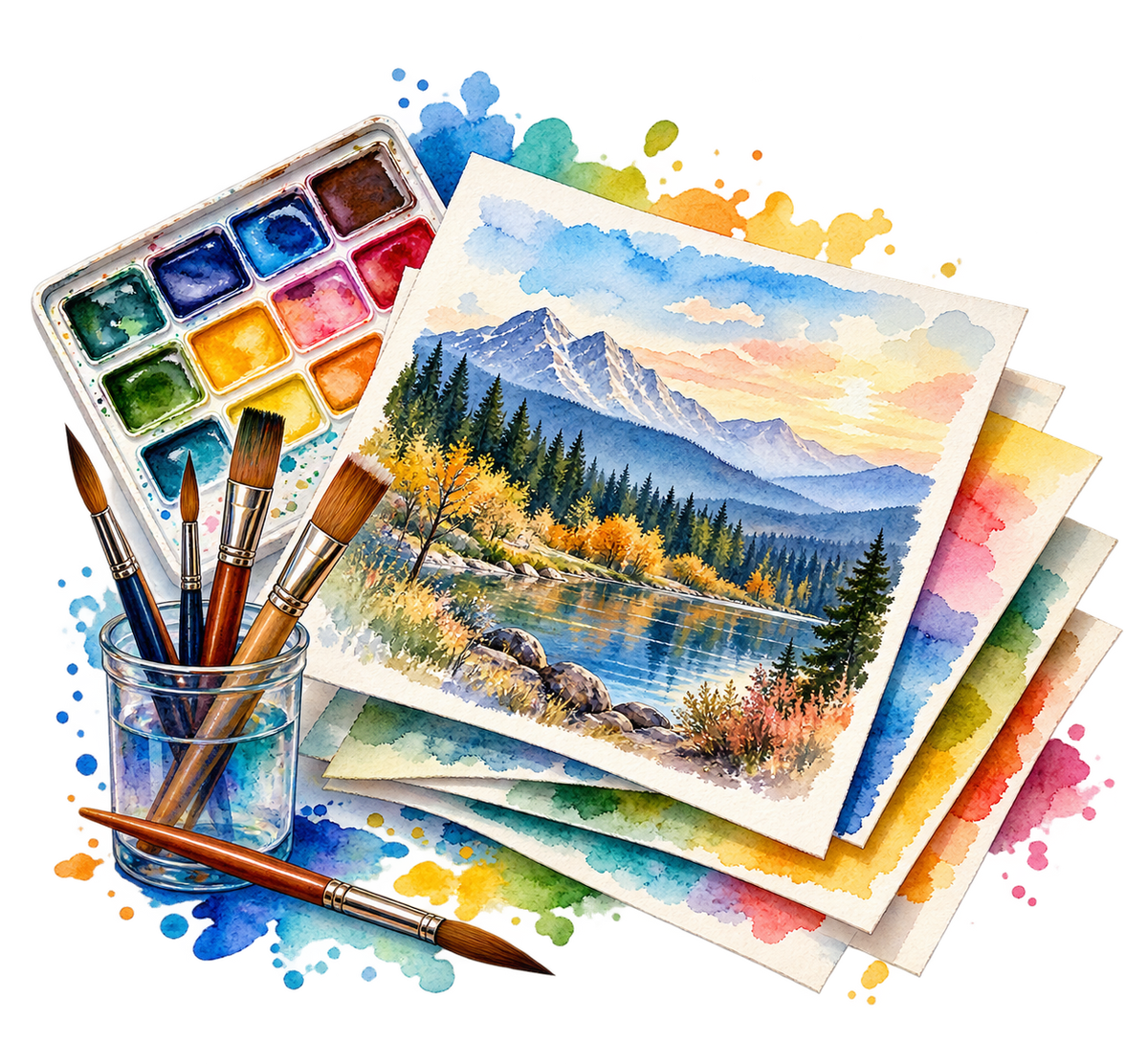Layered Watercolor Painting Project Guide