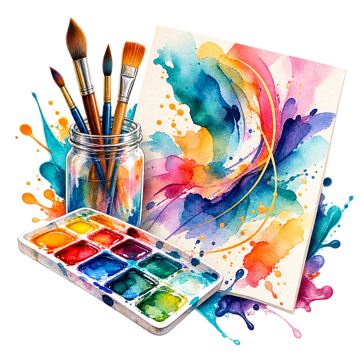 Watercolor Abstract Art Project Notes