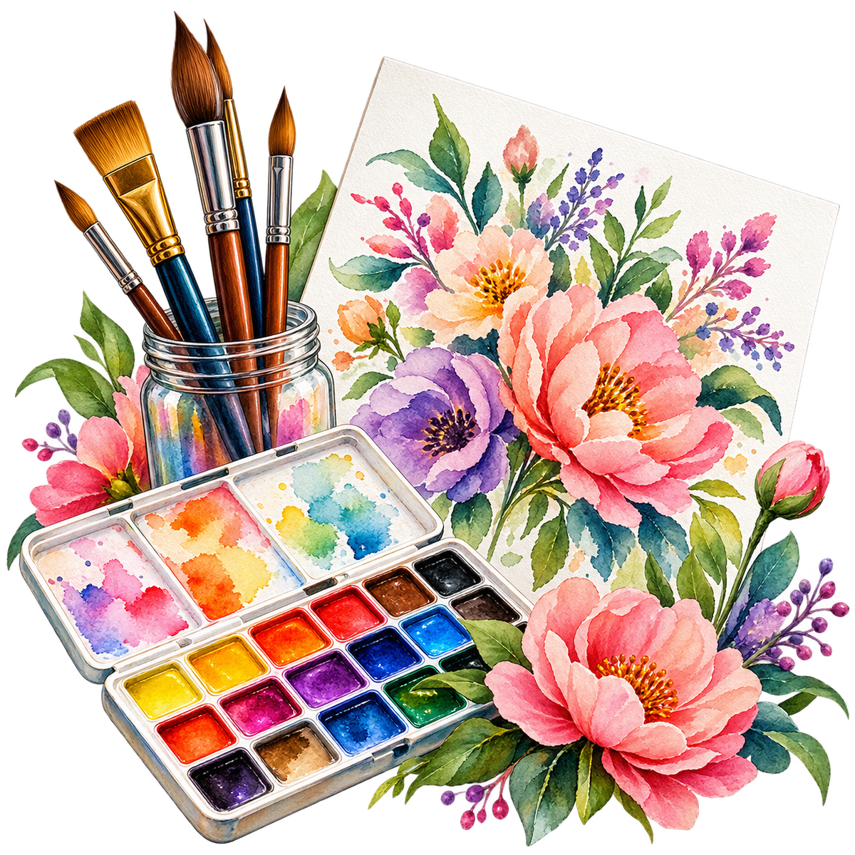 Watercolor Floral Painting Notes