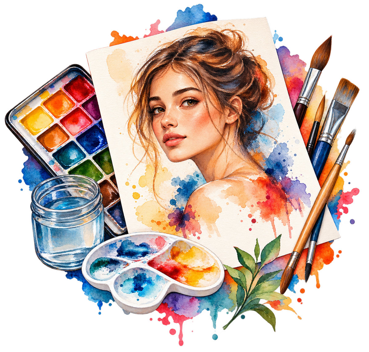 Watercolor Portrait Painting Guide