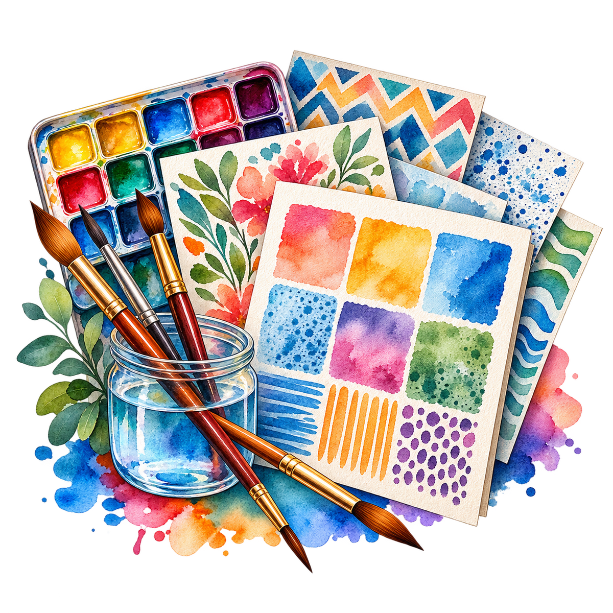 Watercolor Texture & Pattern Notes