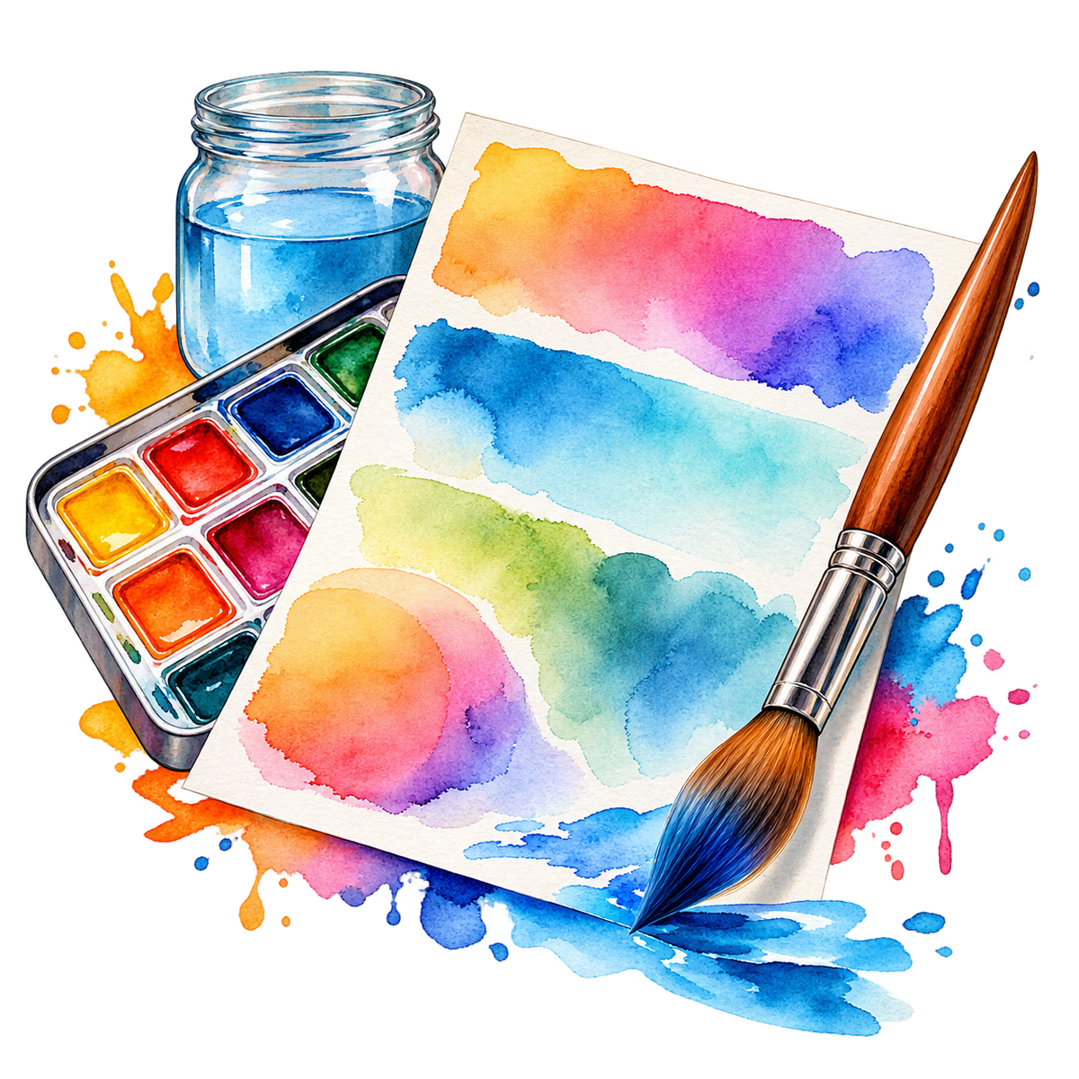 Watercolor Wash & Gradient Techniques Guide